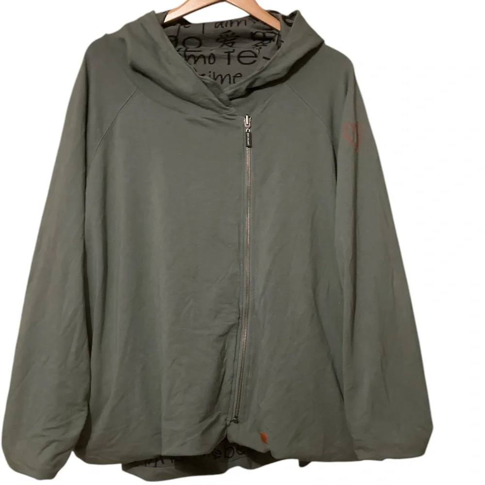 Peace Love World Reversible Oversized Hoodie - Picture 2 of 11